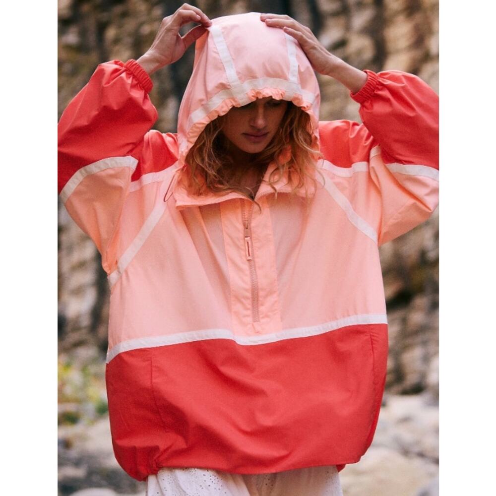 NWOT FP Movement Like The Wind Logo Jacket | Color Pastel Peach Combo | Small - Picture 2 of 2